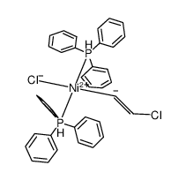 (E)-(2-chlorovinyl)bis(triphenyl-5-phosphanyl)nickel(IV) chloride结构式