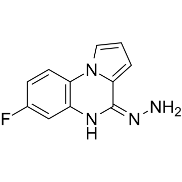 (E)-7-Fluoro-4-hydrazono-4,5-dihydropyrrolo[1,2-a]quinoxaline结构式
