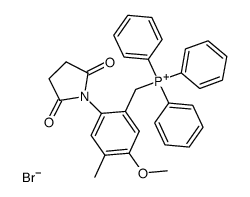 <2-(2,5-Dioxo-1-pyrrolidinyl)-3-methoxy-4-methylbenzyl>triphenylphosphonium-bromid Structure