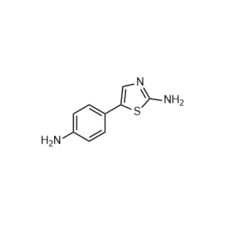 5-(4-氨基苯基)噻唑-2-胺结构式