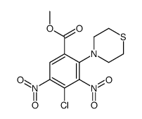 methyl 4-chloro-3,5-dinitro-2-thiomorpholin-4-ylbenzoate Structure