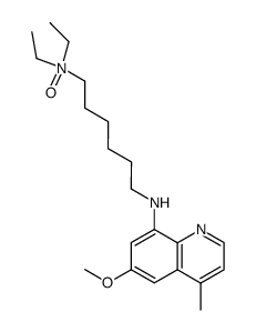 N,N-Diethyl-N'-(6-methoxy-4-methyl-8-quinolinyl)-1,6-hexanediamine, N-Oxide结构式