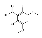 2-chloro-6-fluoro-3,5-dimethoxybenzoic acid Structure
