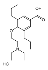 2-(4-carboxy-2,6-dipropylphenoxy)ethyl-diethylazanium,chloride Structure