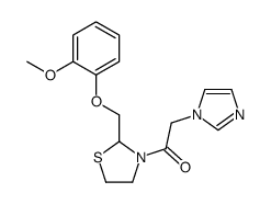 2-imidazol-1-yl-1-[2-[(2-methoxyphenoxy)methyl]-1,3-thiazolidin-3-yl]ethanone Structure