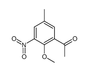 1-(2-methoxy-5-methyl-3-nitro-phenyl)-ethanone结构式
