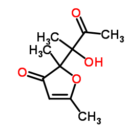2-(2-羟基-3-氧代丁-2-基)-2,5-二甲基-3(2H)-酮结构式