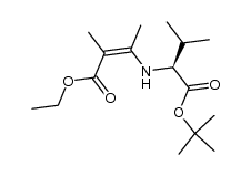N-[2-(ethoxycarbonyl)-1-methylprop-1-enyl]-L-valine tert-butyl ester结构式