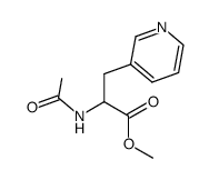 2-乙酰氨基-3-(3-吡啶基)丙酸甲酯结构式