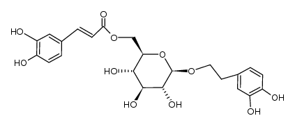 1'-O-β-D-(3,4-dihydroxy-β-phenyl)-ethyl-6'-O-caffeoylglucopyranoside Structure