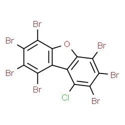 Dibenzofuran, heptabromochloro- Structure