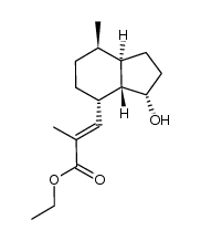 (E)-3-((3S,3aS,4S,7R,7aR)-3-hydroxy-7-methyl-octahydro-inden-4-yl)-2-methylacrylic acid ethyl ester结构式