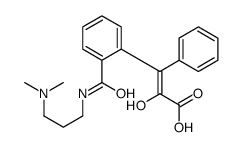 (Z)-3-[2-[3-(dimethylamino)propylcarbamoyl]phenyl]-2-hydroxy-3-phenylprop-2-enoic acid结构式