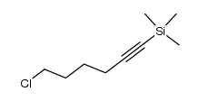 (6-Chloro-1-hexyn-1-yl)trimethylsilane Structure