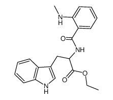 Ethyl N-(o-N-methylaminobenzoyl)-DL-tryptophane结构式