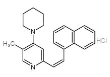 5-methyl-2-[(Z)-2-naphthalen-1-ylethenyl]-4-piperidin-1-ylpyridine,hydrochloride结构式