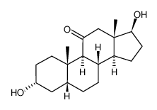 5β-雄甾烷-3Alpha,17β-二醇-11-酮结构式