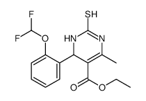 ethyl 4-[2-(difluoromethoxy)phenyl]-6-methyl-2-sulfanylidene-3,4-dihydro-1H-pyrimidine-5-carboxylate结构式