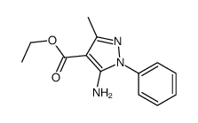 ethyl 5-amino-3-methyl-1-phenylpyrazole-4-carboxylate结构式
