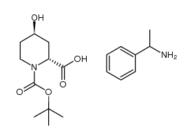 1-phenylethylammonium (2R,4R)-1-(tert-butoxycarbonyl)-4-hydroxypiperidine-2-carboxylate Structure