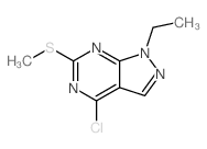 4-氯-1-乙基-6-(甲基硫代)-1H-吡唑并[3,4-d]嘧啶结构式