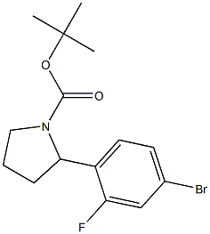 1-BOC-2-(4-溴-2-氟苯基)吡咯烷结构式