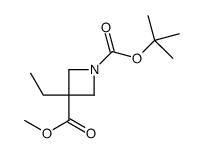 1-Boc-3-乙基氮杂环丁烷-3-羧酸甲酯结构式