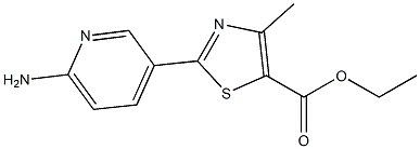 2-(2-氨基-5-吡啶基)-4-甲基噻唑-5-羧酸乙酯结构式