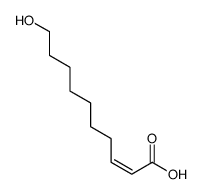 (Z)-10-hydroxydec-2-enoic acid Structure