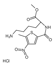 L-Lysine, N(sup 2)-((5-methyl-4-nitro-2-thienyl)carbonyl)-, methyl est er, monohydrochloride结构式