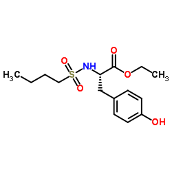 Ethyl N-(butylsulfonyl)-L-tyrosinate Structure