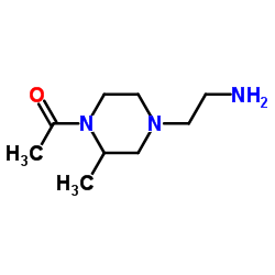 1-[4-(2-Aminoethyl)-2-methyl-1-piperazinyl]ethanone Structure