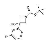 3-(3-氟苯基)-3-羟基氮杂丁烷-1-羧酸叔丁酯结构式