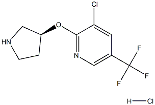 3-氯-2-((S)-吡咯烷-3-氧基)-5-三氟甲基-吡啶盐酸盐结构式
