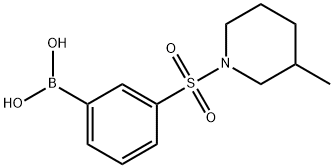 3-(3-甲基哌啶-1-基磺酰基)苯硼酸结构式