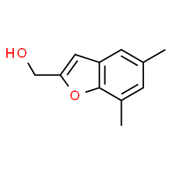 (5,7-二甲基苯并呋喃-2-基)甲醇结构式