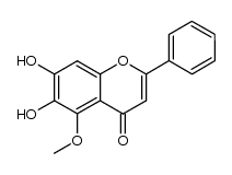 6,7-dihydroxy-5-methoxyflavone结构式
