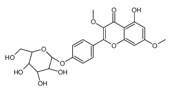 5-hydroxy-3,7-dimethoxy-2-[4-[(2S,3R,4S,5S,6R)-3,4,5-trihydroxy-6-(hydroxymethyl)oxan-2-yl]oxyphenyl]chromen-4-one Structure