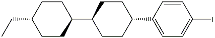 [反式(反式)]-1-(4'-乙基[1,1'-联环己烷]-4-基)-4-碘苯结构式