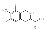 7-Hydroxy-6,8-diiodo-1,2,3,4-tetrahydroisoquinoline-3-carboxylic acid Structure