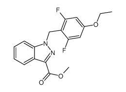 甲基 1-(4-乙氧基-2,6-二氟苯甲基)-1H-吲唑-3-甲酸基酯结构式
