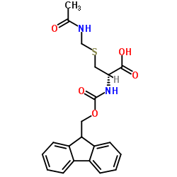 S-[(乙酰基氨基)甲基]-N-[芴甲氧羰基]-D-半胱氨酸结构式