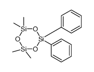 2,2,4,4-tetramethyl-6,6-diphenyl-1,3,5,2,4,6-trioxatrisilinane结构式