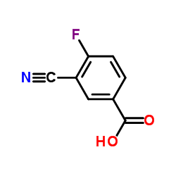3-氰基-4-氟苯甲酸结构式