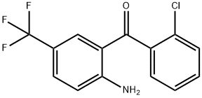 (2-氨基-5-(三氟甲基)苯基)(2-氯苯基)甲酮结构式