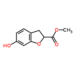 6-羟基-2,3-二氢苯并呋喃-2-甲酸甲酯结构式