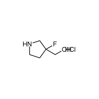 (3-氟吡咯烷-3-基)甲醇盐酸盐结构式