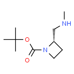 (2S)-2-(甲基氨基甲基)氮杂环丁烷-1-羧酸叔丁酯结构式