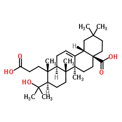 3,4-seco-Olean-12-en-4-ol-3,28-dioic acid structure