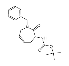 (+/-)-tert-butyl (1-benzyl-2-oxo-2,3,4,7-tetrahydro-1H-azepin-3-yl)carbamate Structure